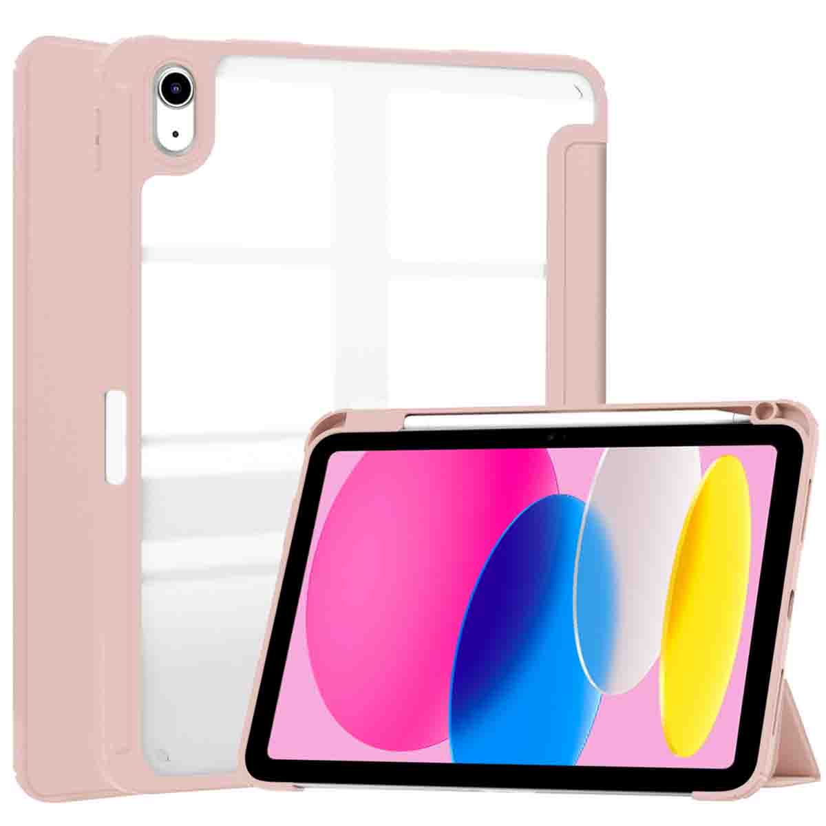 imoshion Trifold Hardcase Bookcase voor de Apple iPad 11 (2025) 11 inch A16 / iPad 10 (2022) 10.9 inch - Roze