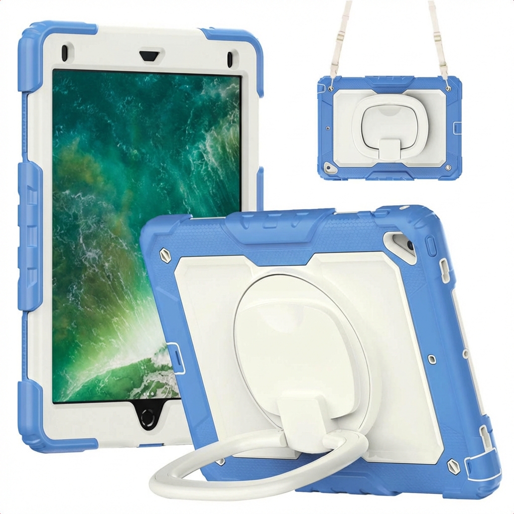 imoshion Rugged Kidsproof Backcover voor de Apple iPad 6 (2018) 9.7 inch / iPad 5 (2017) 9.7 inch / Air 2 (2014)/Air 1 (2013) - Blauw