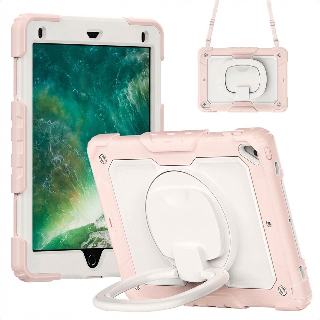 imoshion Rugged Kidsproof Backcover voor de Apple iPad 6 (2018) 9.7 inch / iPad 5 (2017) 9.7 inch / Air 2 (2014)/Air 1 (2013) - Lichtroze