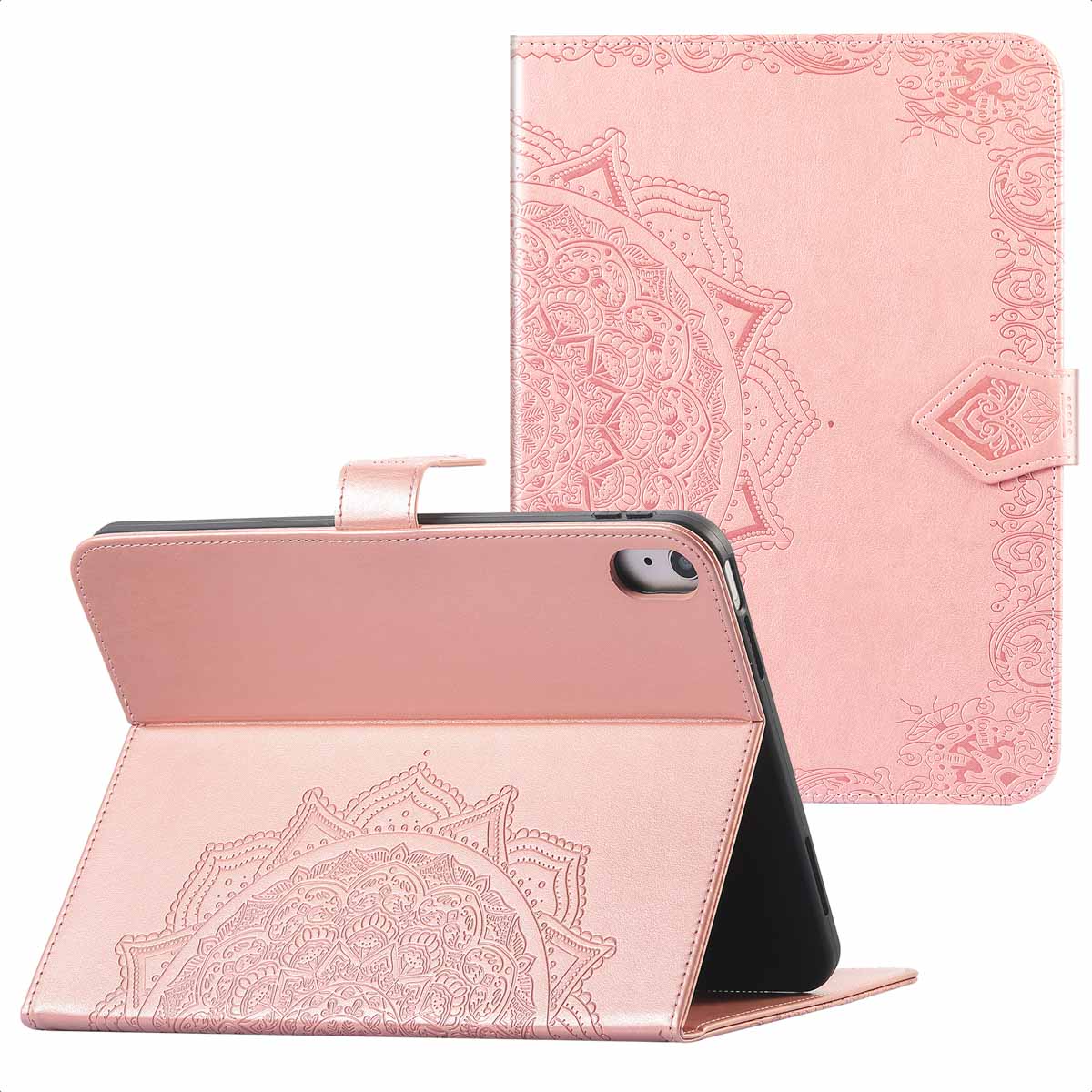imoshion Mandala Bookcase voor de Apple iPad Air 11 inch (2026) M4 / (2025) M3 / (2024) M2 / Air 5 (2022) / Air 4 (2020) - Rose Gold