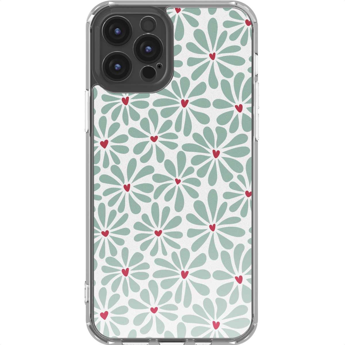 imoshion Design hoesje voor de Apple iPhone 12 (Pro) - Bloom Love Sage Green