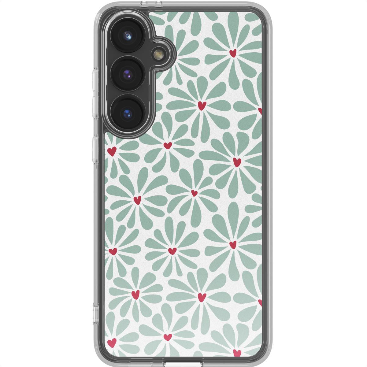 imoshion Design hoesje voor de Samsung Galaxy S24 FE - Bloom Love Sage Green