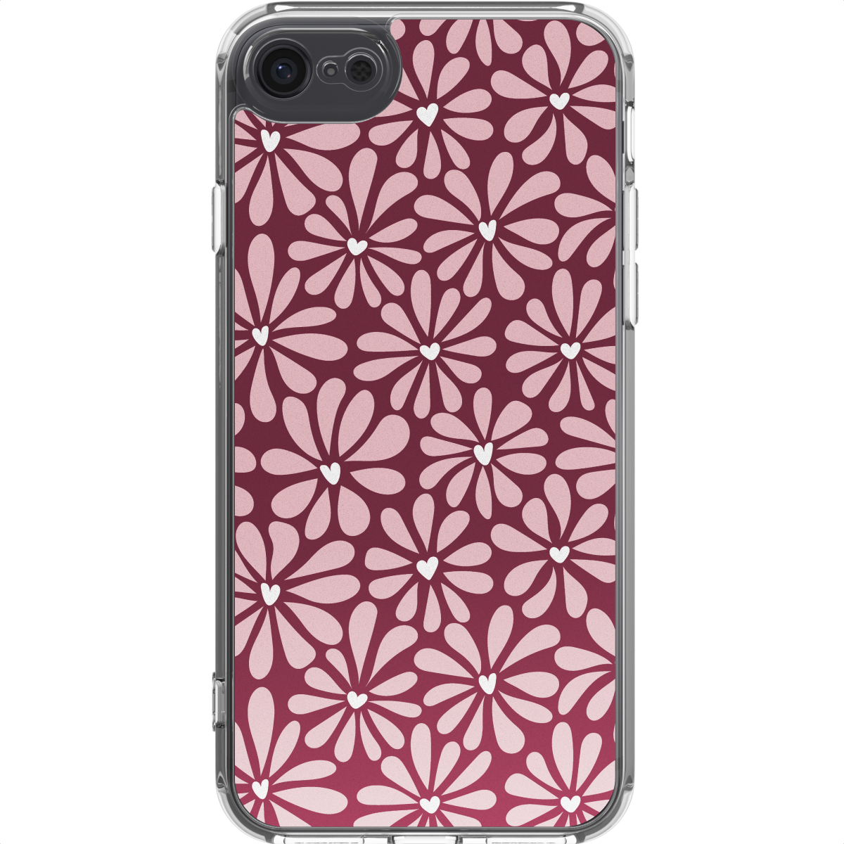 imoshion Hoesje - Geschikt voor Apple iPhone SE (2022) / SE (2020) / 8 / 7 - Design hoesje - Bloom Love Blush