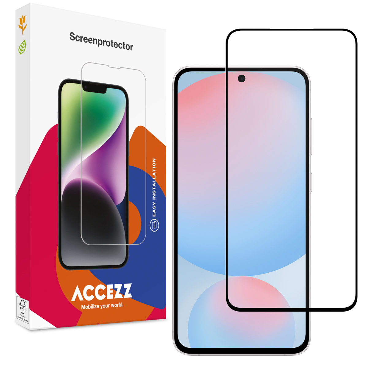 Accezz Gehard Glas Full Cover Screenprotector voor de Samsung Galaxy S25 FE