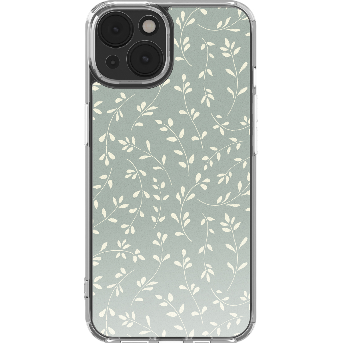 imoshion Design hoesje voor de Apple iPhone 14 - Smoke Green Flowers