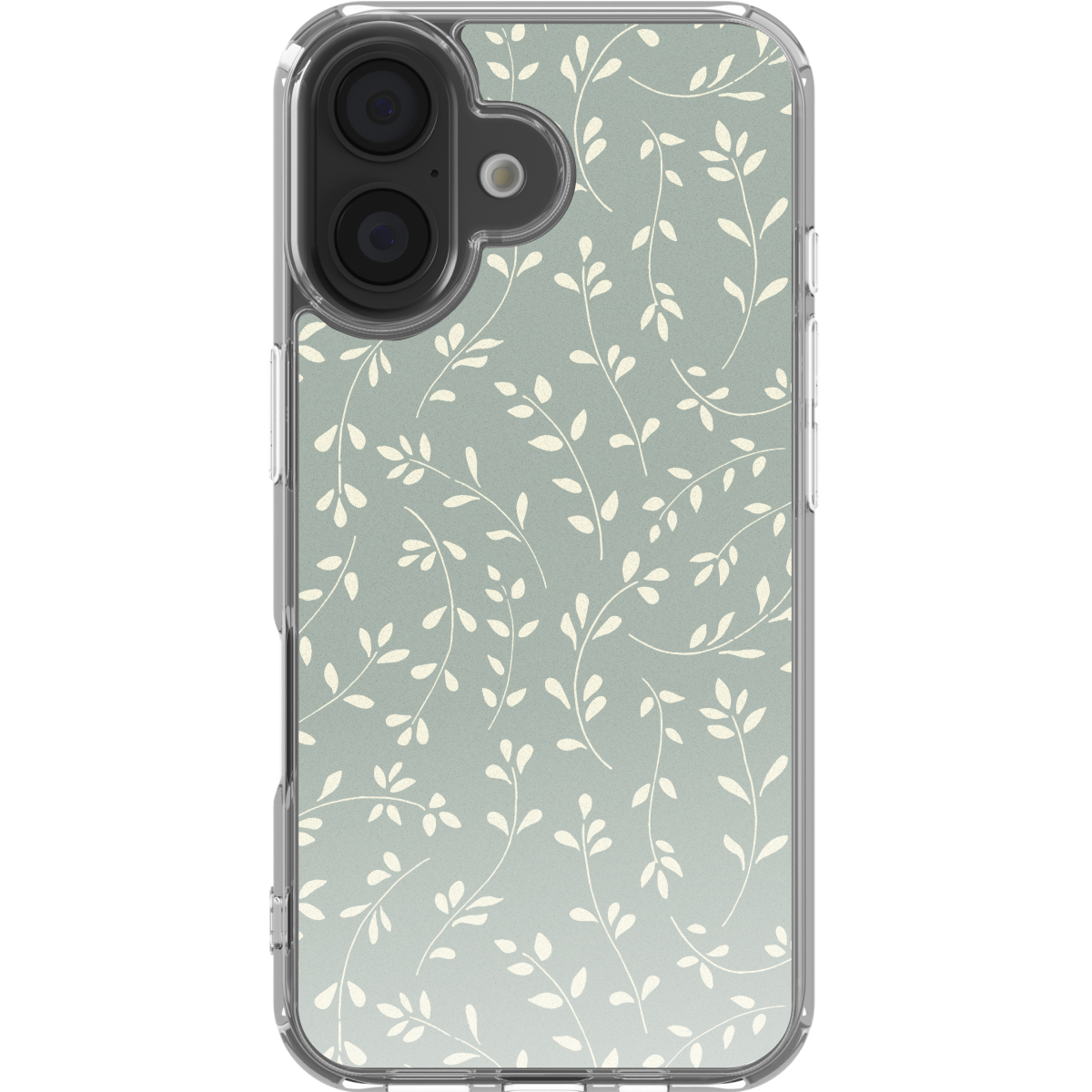 imoshion Design hoesje voor de Apple iPhone 16 - Smoke Green Flowers