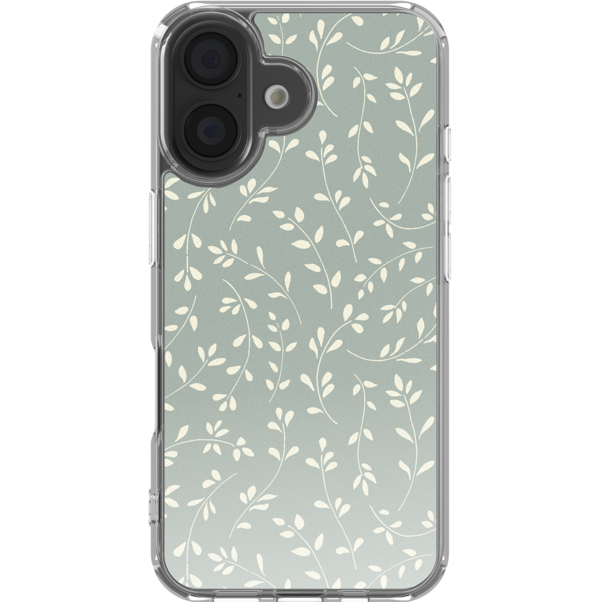 imoshion Design hoesje voor de Apple iPhone 16 - Smoke Green Flowers