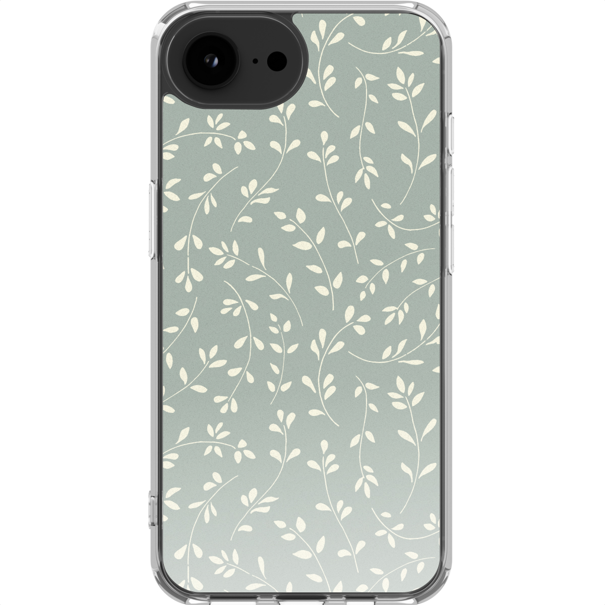 imoshion Design hoesje voor de Apple iPhone 17e / 16e - Smoke Green Flowers