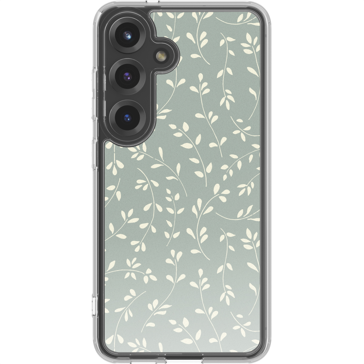 imoshion Design hoesje voor de Samsung Galaxy S25 - Smoke Green Flowers