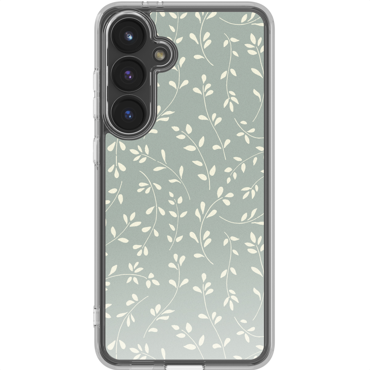 imoshion Design hoesje voor de Samsung Galaxy S24 FE - Smoke Green Flowers