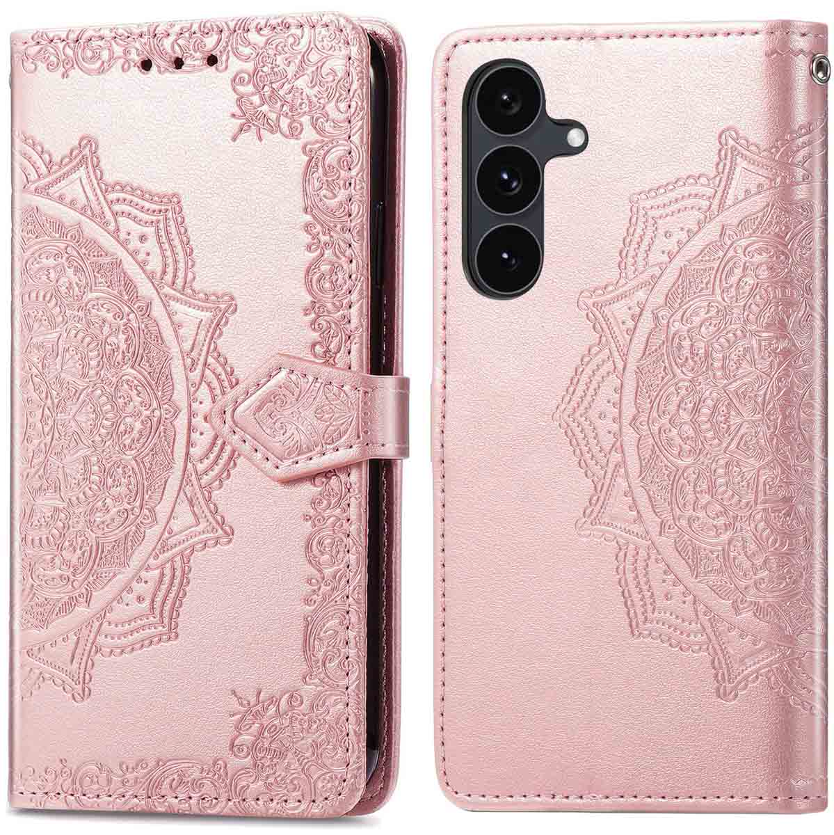 imoshion Mandala Bookcase voor de Samsung Galaxy S25 FE - Rosé Goud