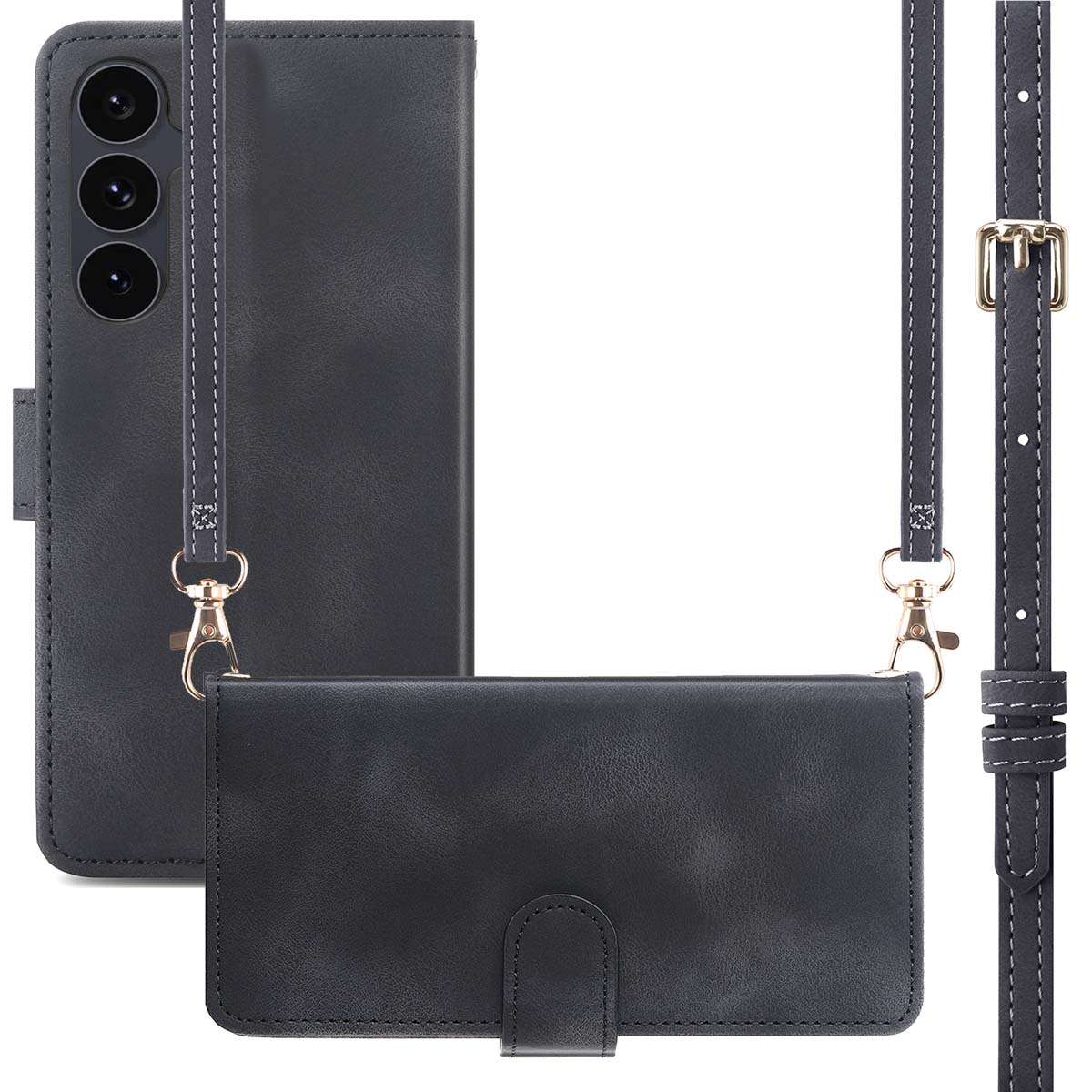 imoshion Bookcase met koord voor de Samsung Galaxy S25 FE - Zwart