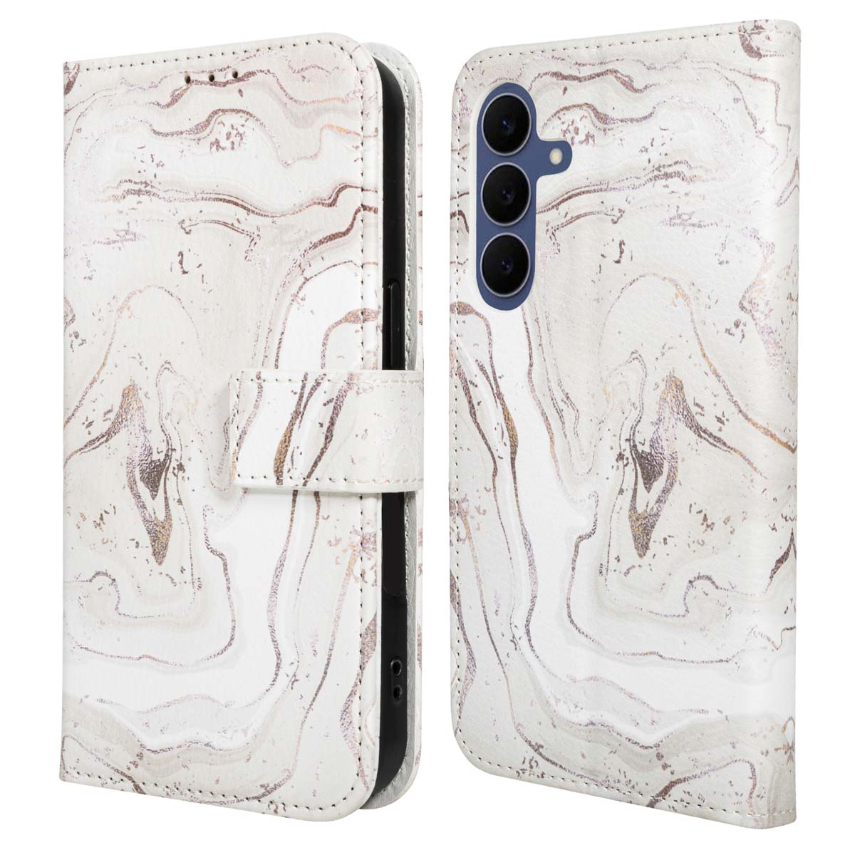 imoshion Design Bookcase voor de Samsung Galaxy S25 FE - Sandy Marble