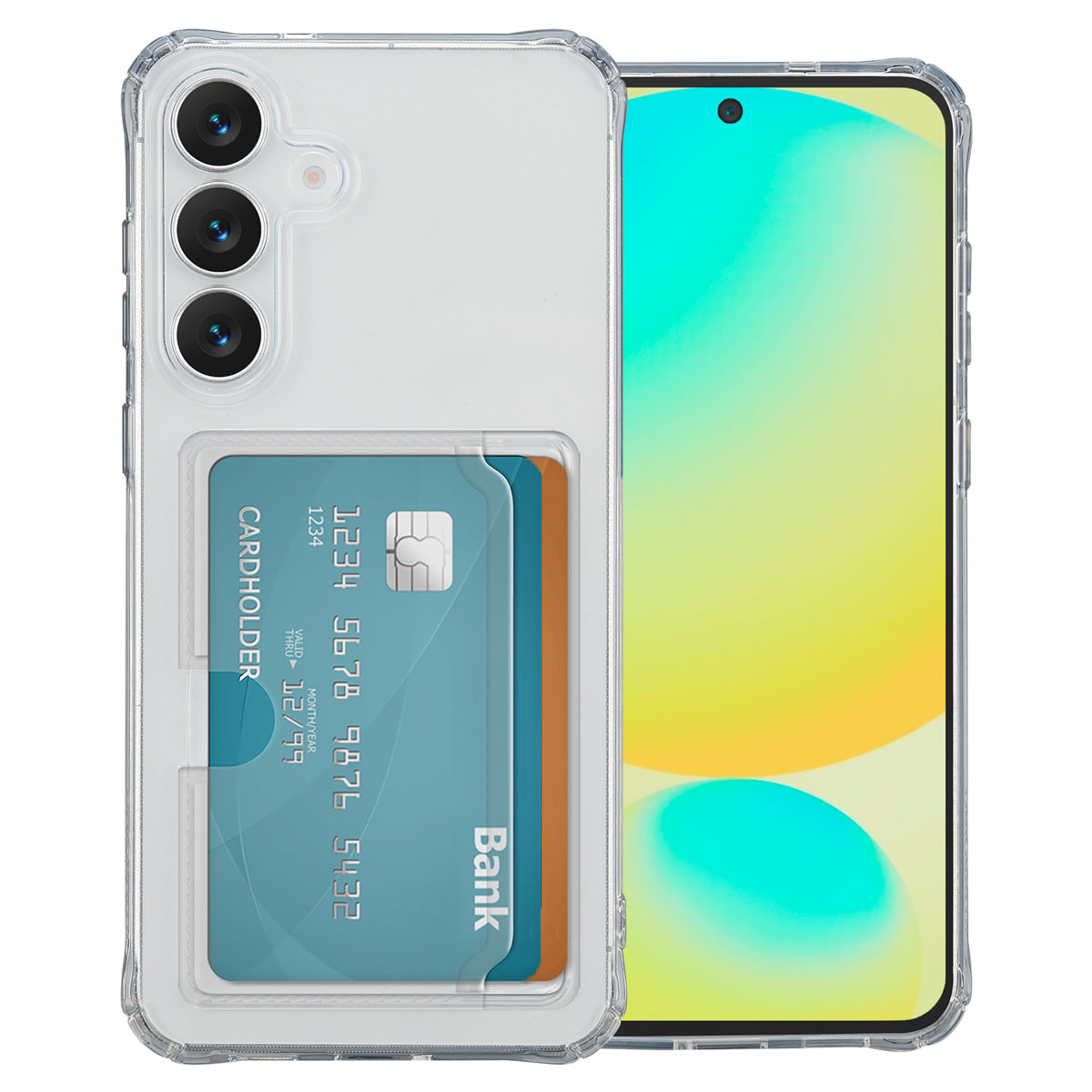 imoshion Coque silicone avec porte-cartes Samsung Galaxy S25 FE - Transparent
