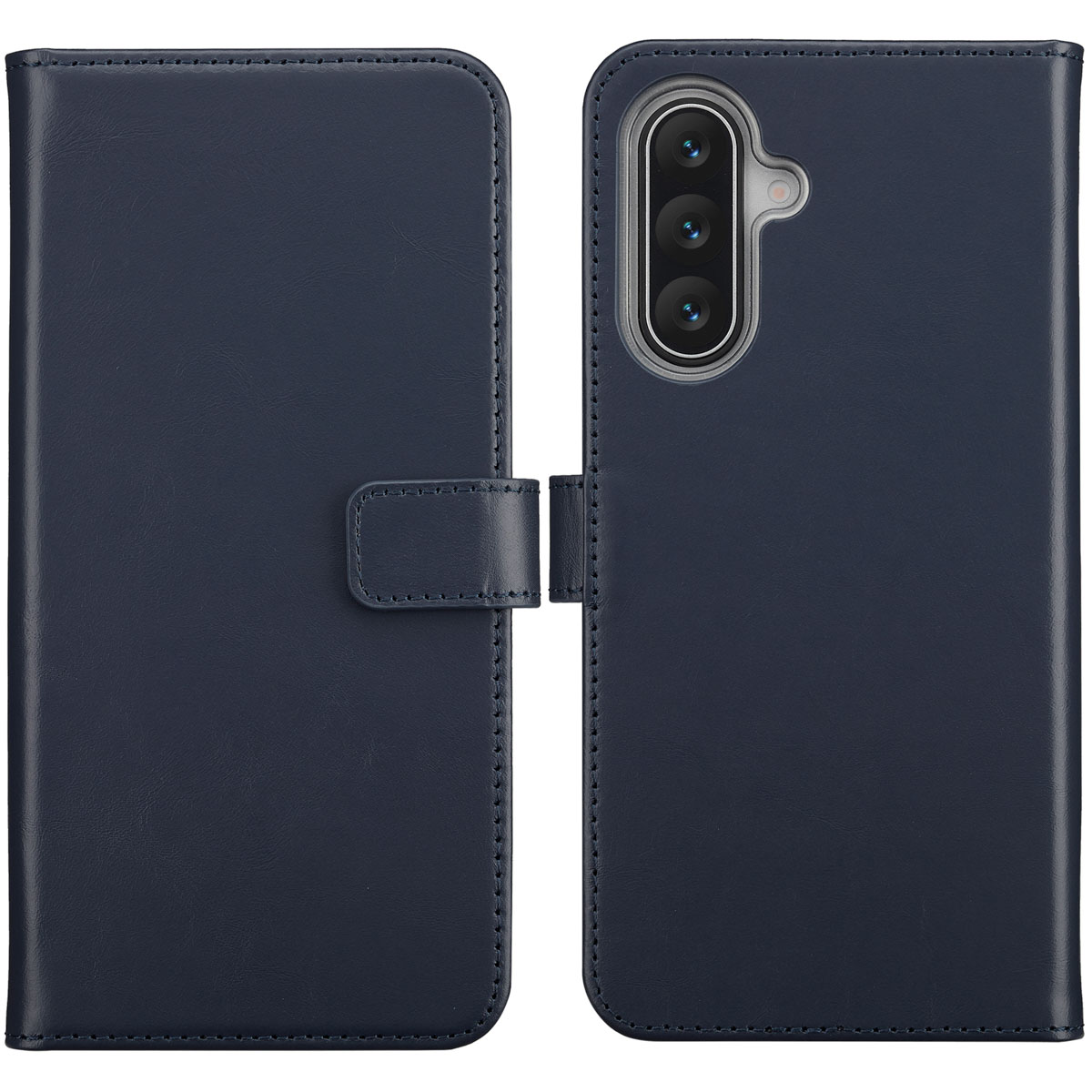 Selencia Echt Leren Bookcase voor de Samsung Galaxy A17 (5G) / (4G) - Blauw