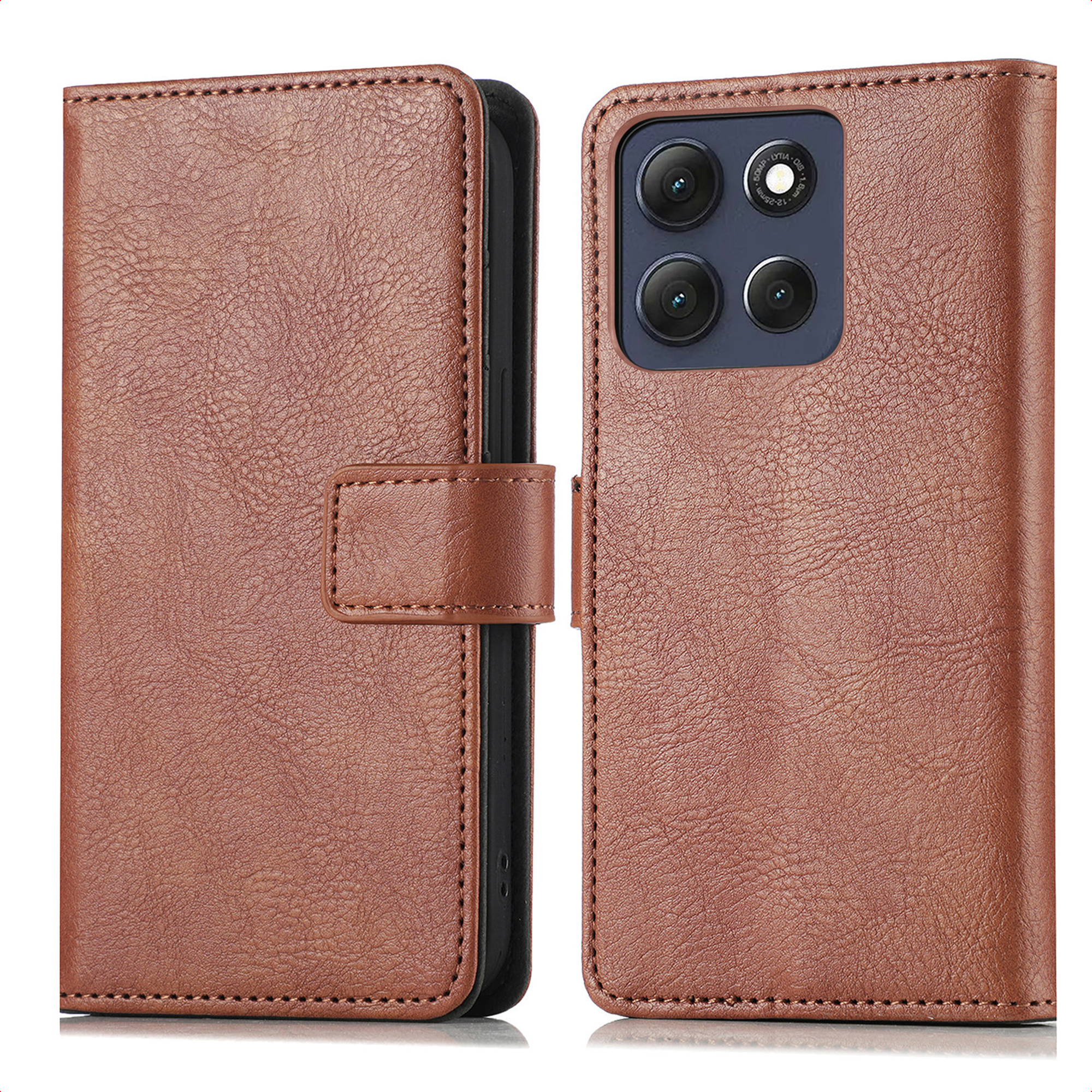 imoshion Luxe Bookcase voor de Motorola Moto G56 - Bruin