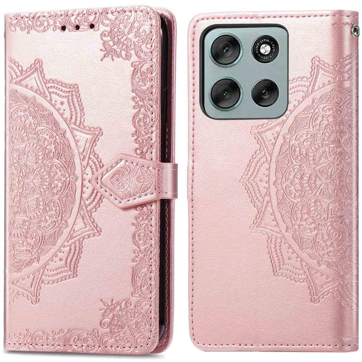 imoshion Mandala Bookcase voor de Motorola Moto G56 - Rosé Goud