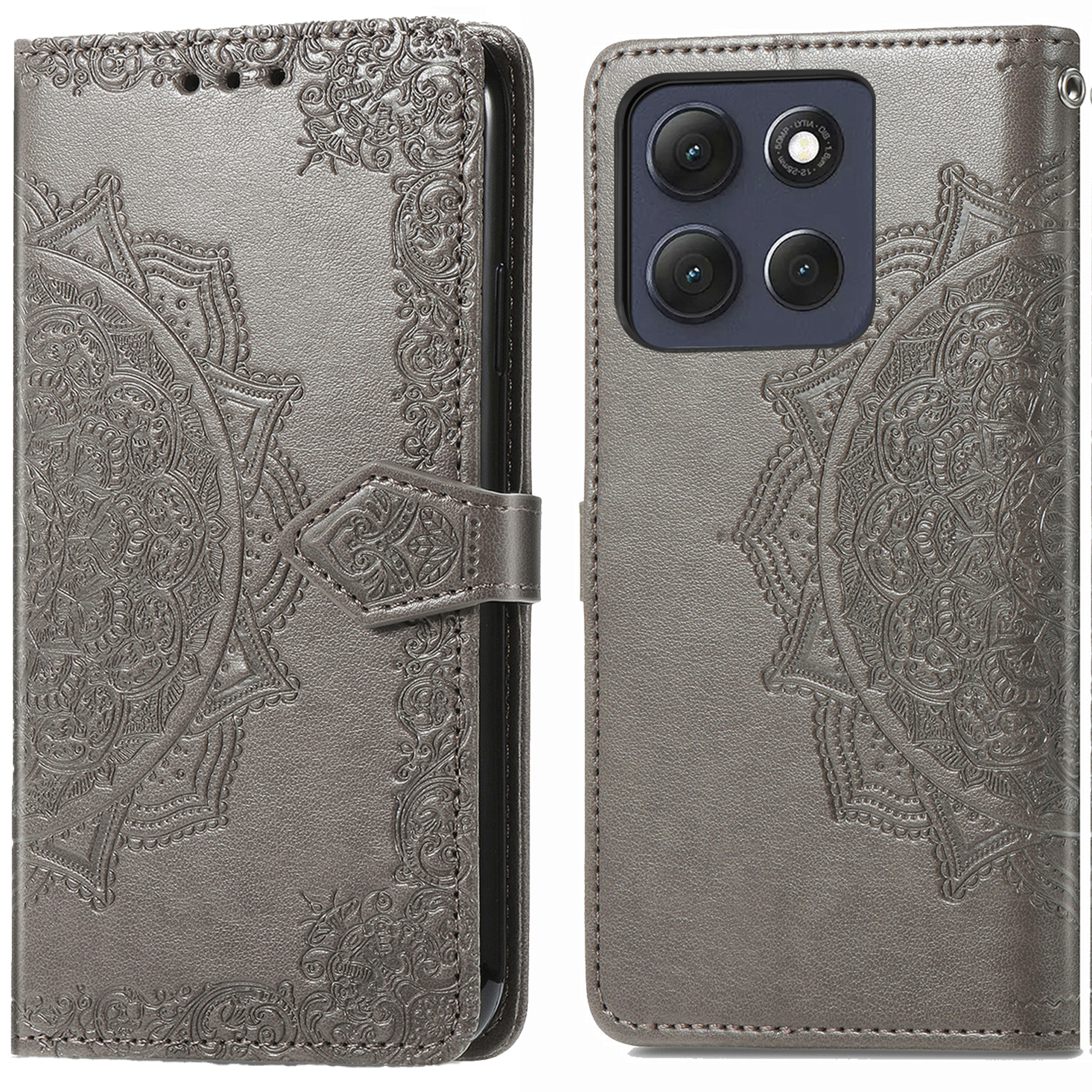 imoshion Mandala Bookcase voor de Motorola Moto G56 - Grijs