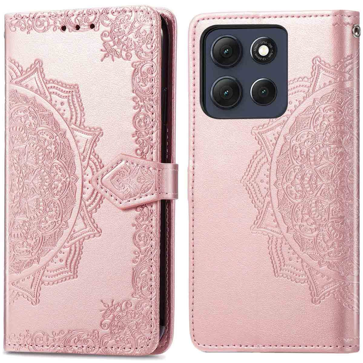 imoshion Mandala Bookcase voor de Motorola Moto G86 Power - Rosé Goud