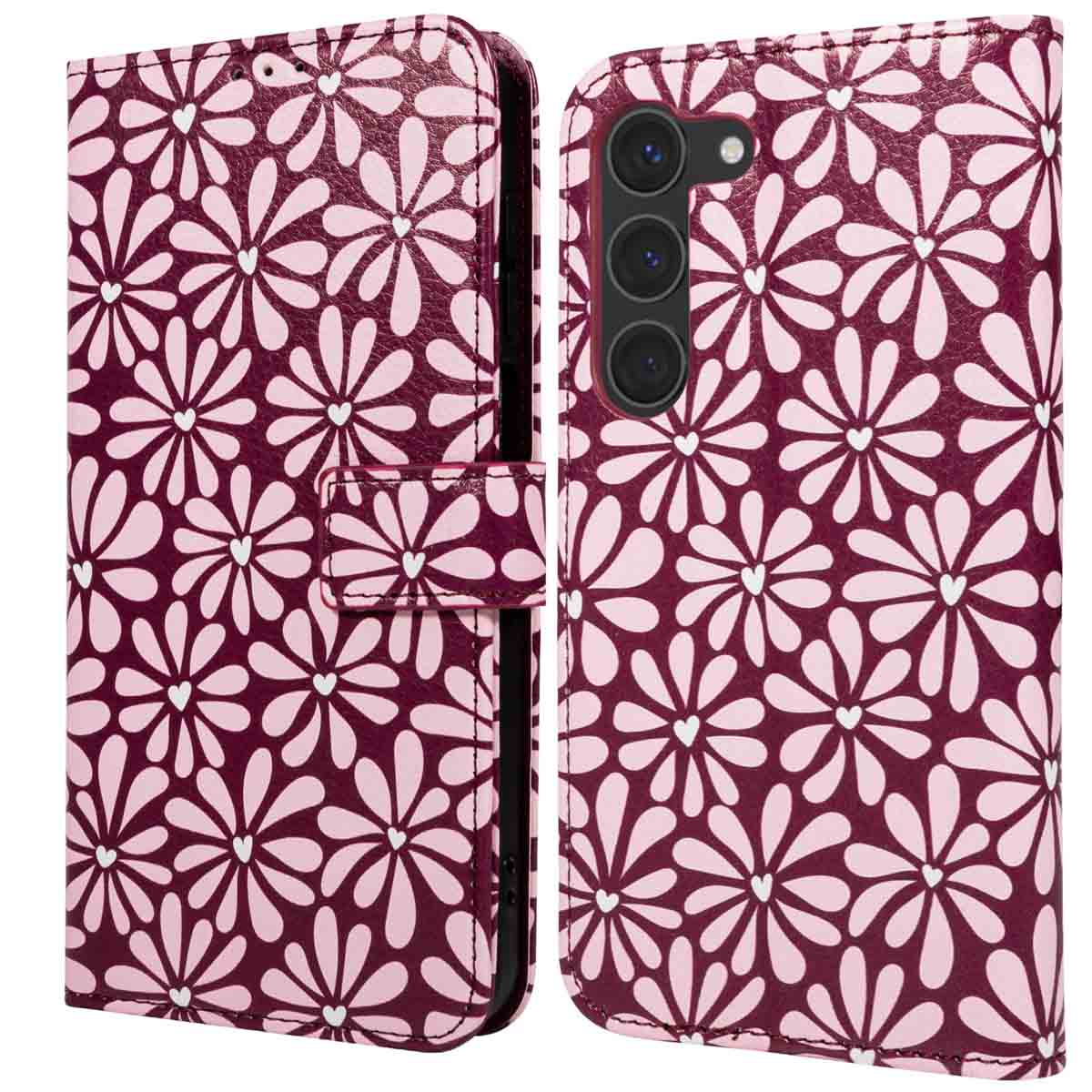 imoshion Design Bookcase voor de Samsung Galaxy S23 - Bloom Love Blush