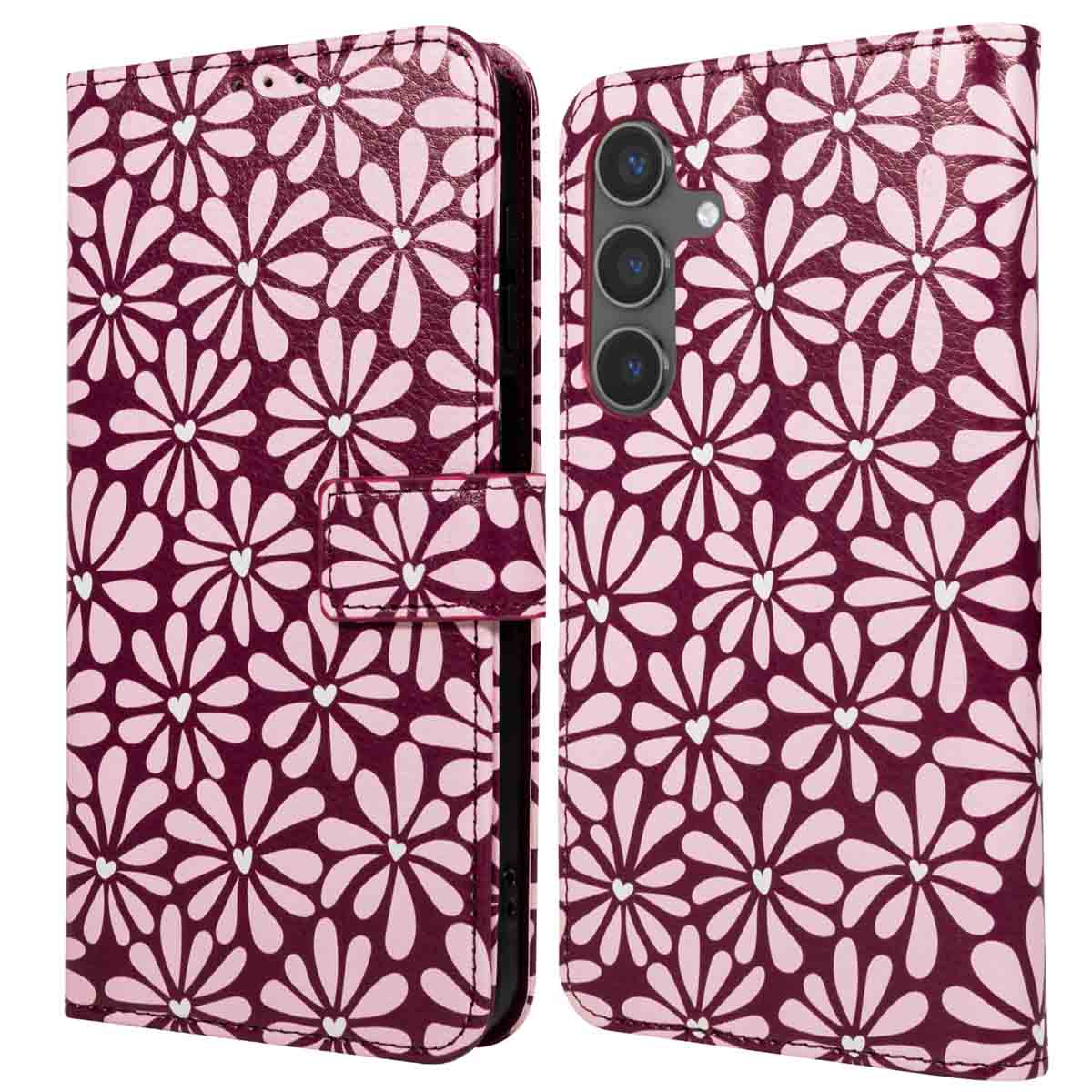 imoshion Design Bookcase voor de Samsung Galaxy S24 - Bloom Love Blush