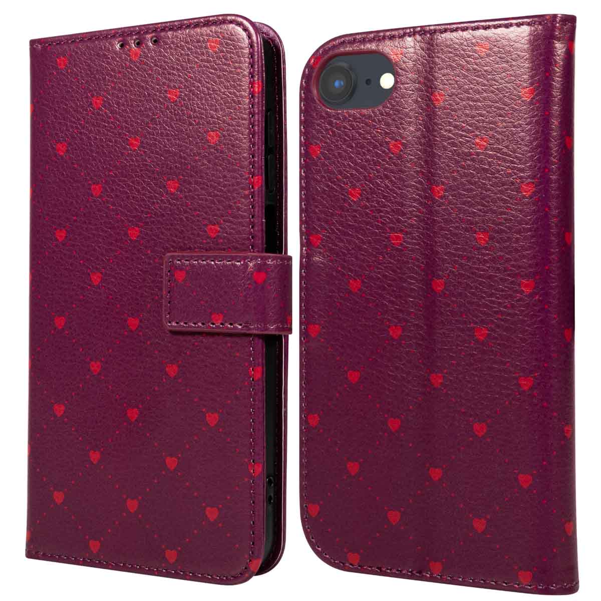 imoshion Design Bookcase voor de Apple iPhone SE (2022 / 2020) / 8 / 7 / 6(s) - Crush Check Coral Dust