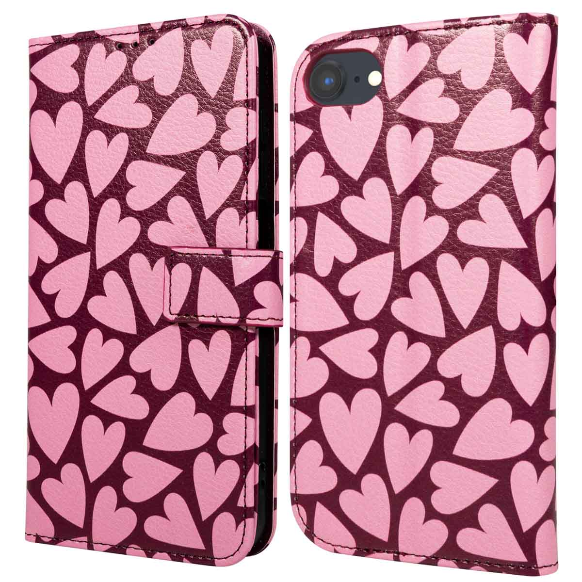 imoshion Design Bookcase voor de Apple iPhone SE (2022 / 2020) / 8 / 7 / 6(s) - Hearty Blush