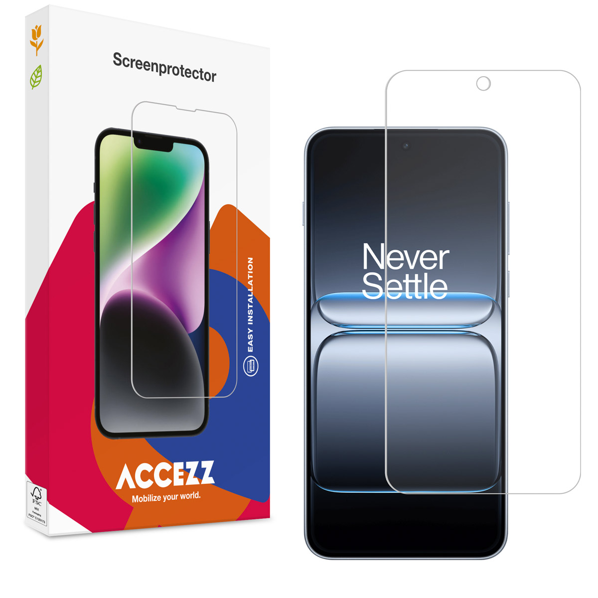 Accezz Gehard Glas Screenprotector voor de OnePlus Nord 5