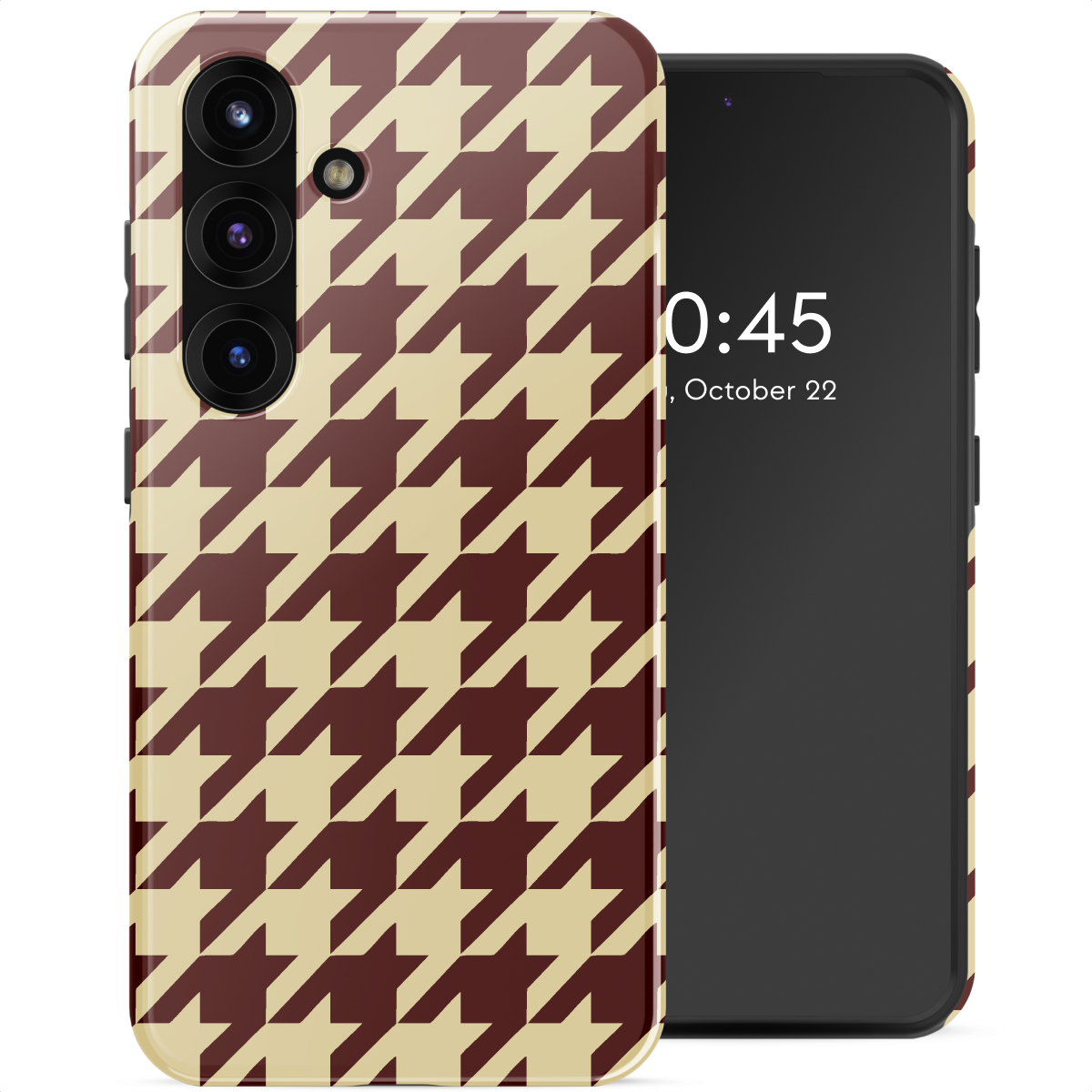 Selencia Coque arrière Vivid avec MagSafe Samsung Galaxy S25 - Pied-de-Poule