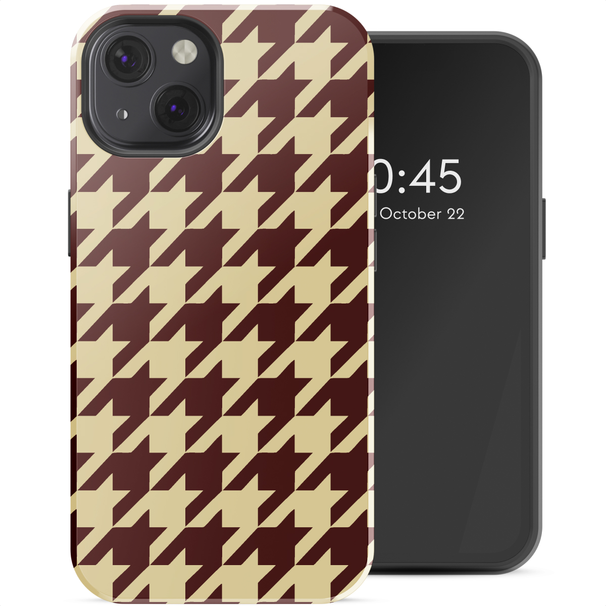 Selencia Coque arrière Vivid avec MagSafe Apple iPhone 13 - Pied-de-Poule