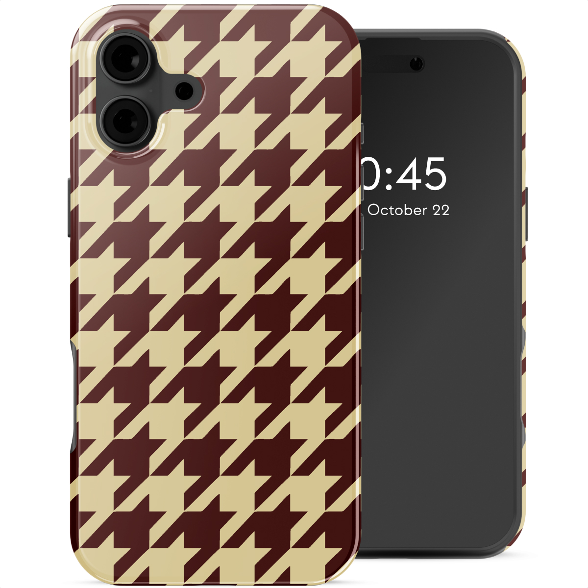 Selencia Coque arrière Vivid avec MagSafe Apple iPhone 16 - Pied-de-Poule