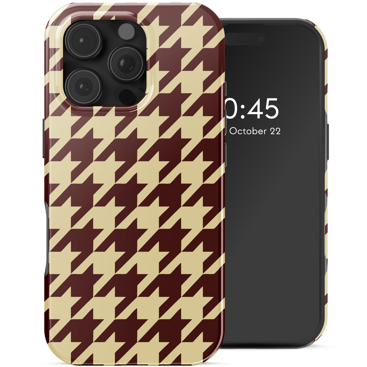 Selencia Coque arrière Vivid avec MagSafe Apple iPhone 16 Pro - Pied-de-Poule