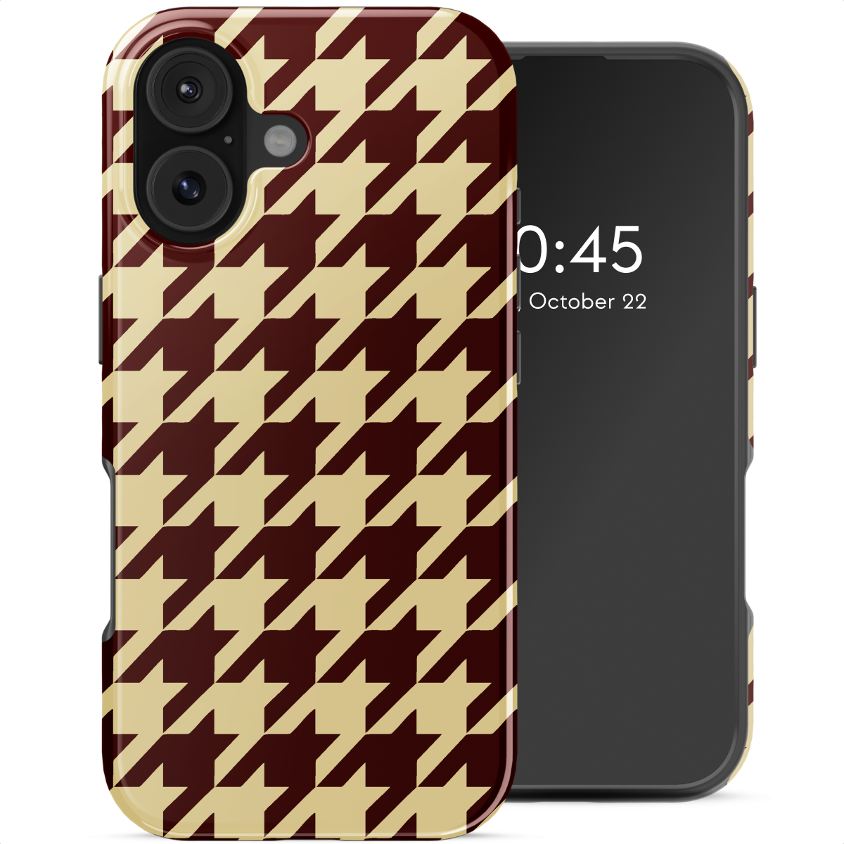 Selencia Coque arrière Vivid avec MagSafe Apple iPhone 17 - Pied-de-Poule