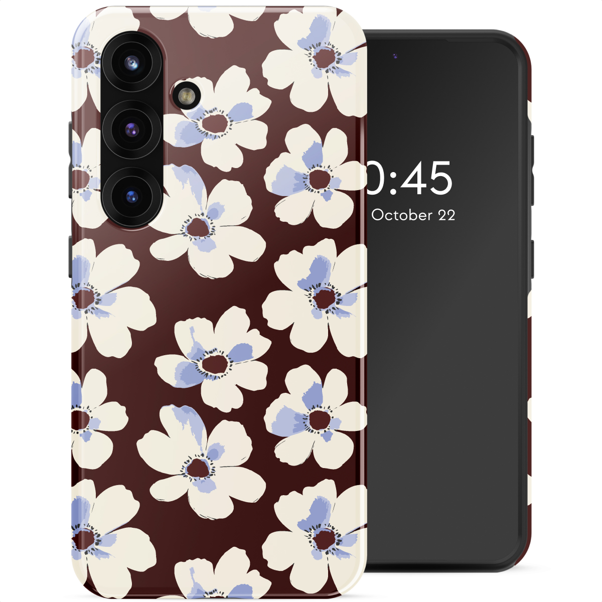 Selencia Coque arrière Vivid avec MagSafe Samsung Galaxy S25 - Choco Flower Pop