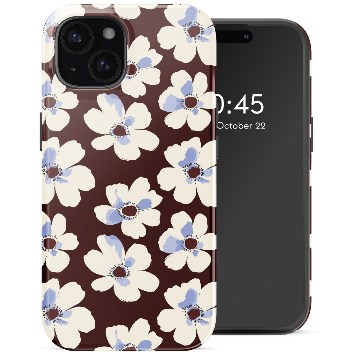 Selencia Coque arrière Vivid avec MagSafe Apple iPhone 15 - Choco Flower Pop
