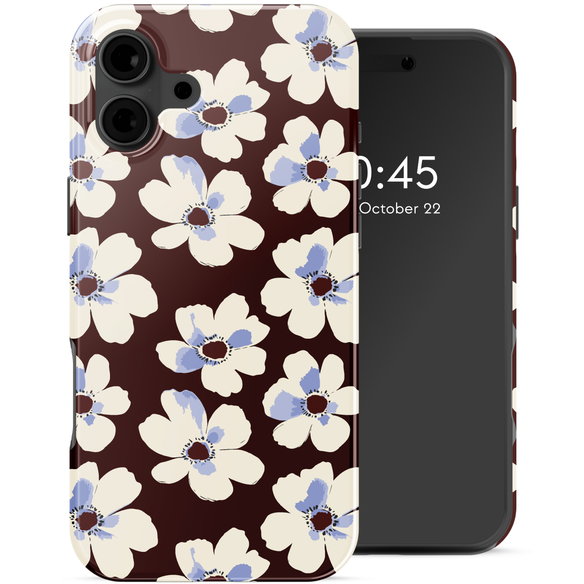 Selencia Coque arrière Vivid avec MagSafe Apple iPhone 16 - Choco Flower Pop