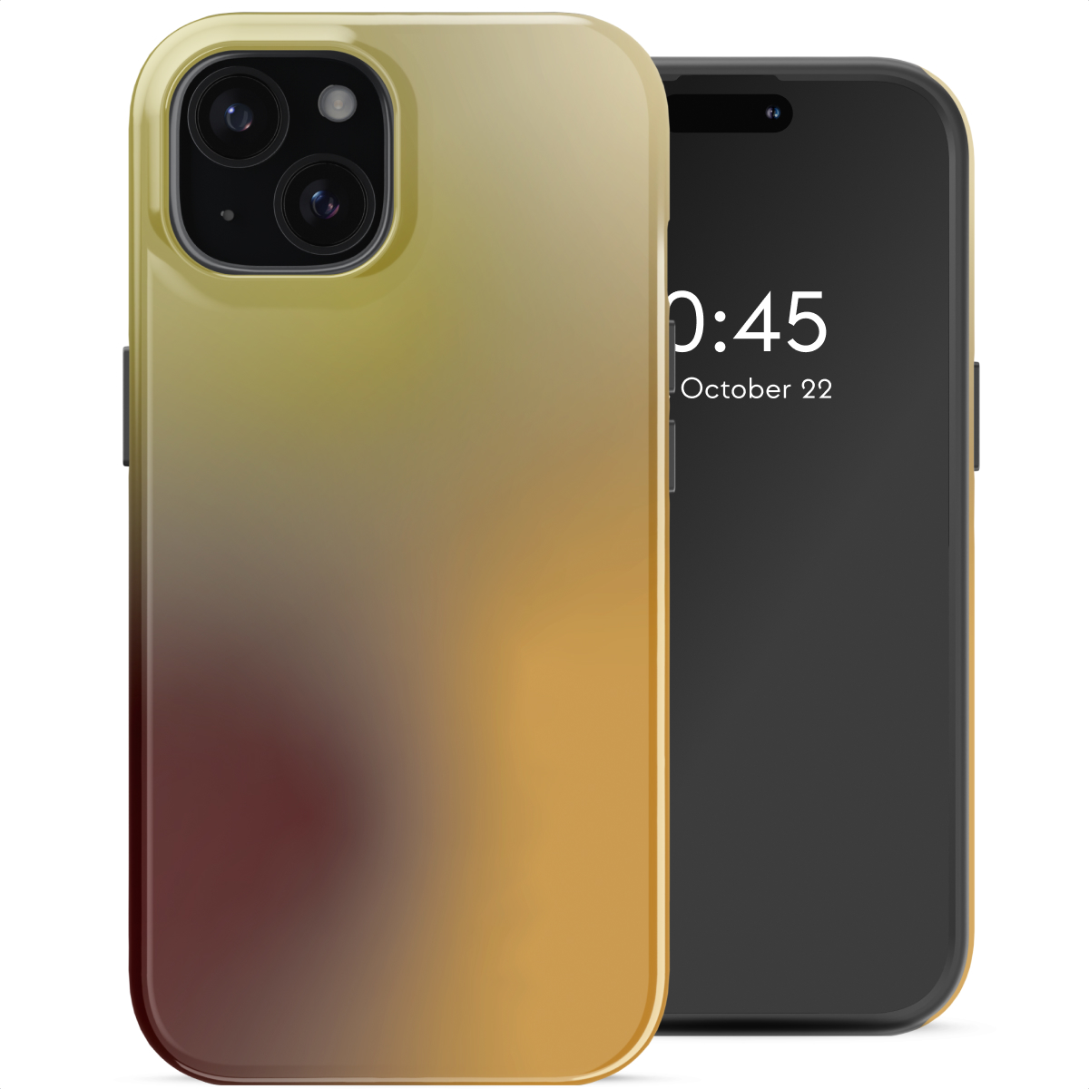 Selencia Vivid Backcover met MagSafe voor de Apple iPhone 15 - Gradient Olive Dust