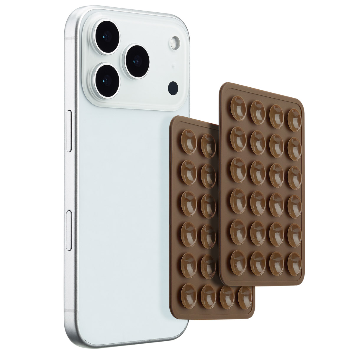 Selencia 2-Pack Telefoonhouder Zuignap - Choco Brown