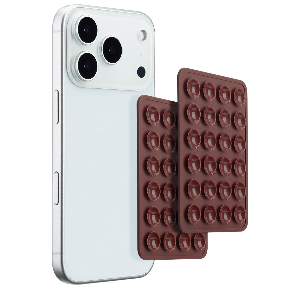 Selencia 2-Pack Telefoonhouder Zuignap - Terracotta