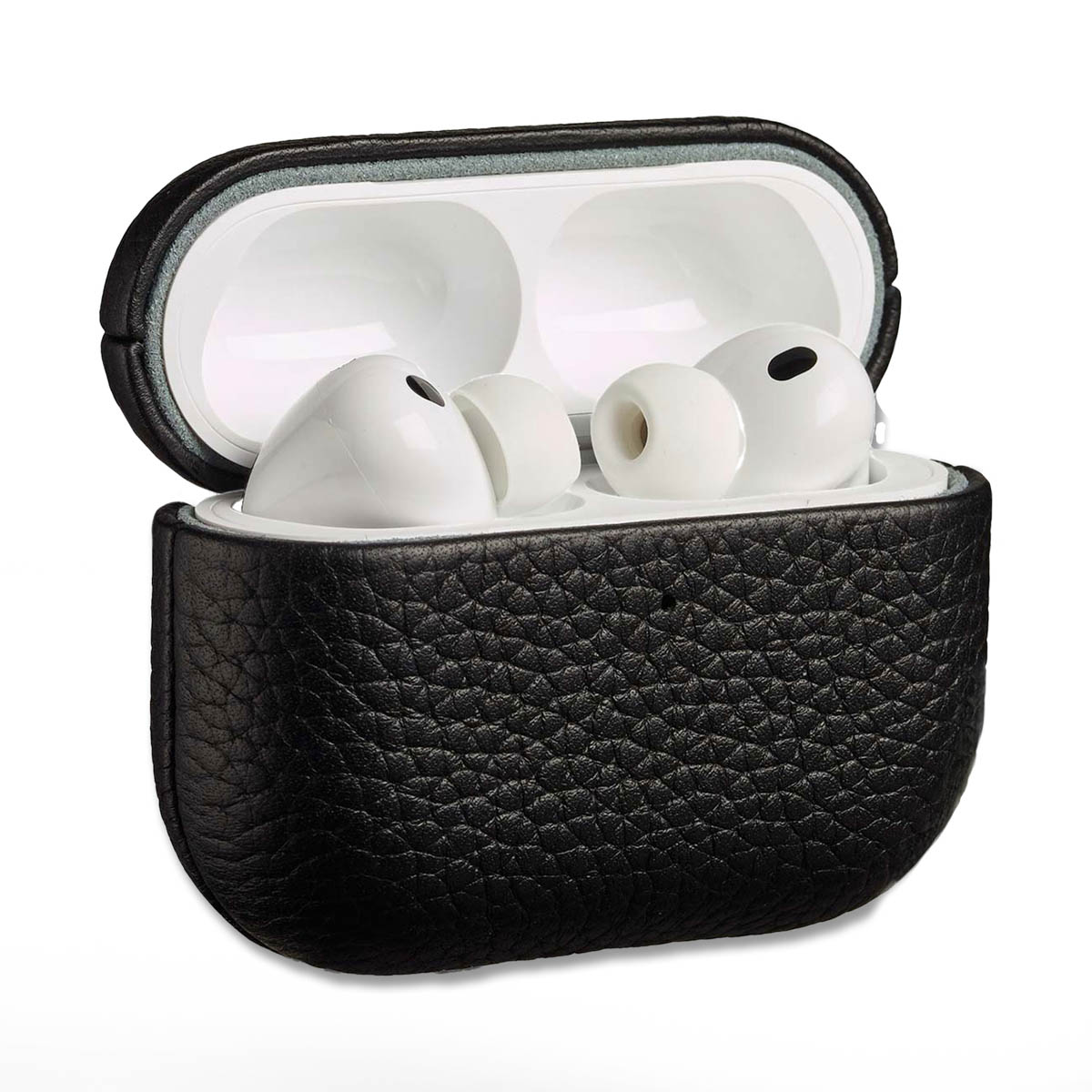 Accezz Coque en cuir véritable  Apple Airpods Pro 3 - Noir