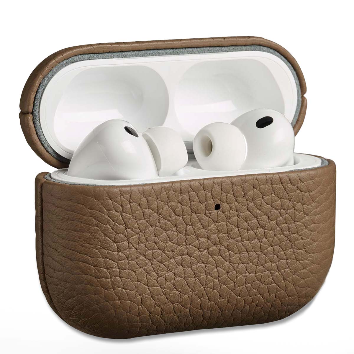 Accezz Echt Leren Case voor de Apple Airpods Pro 3 - Taupe