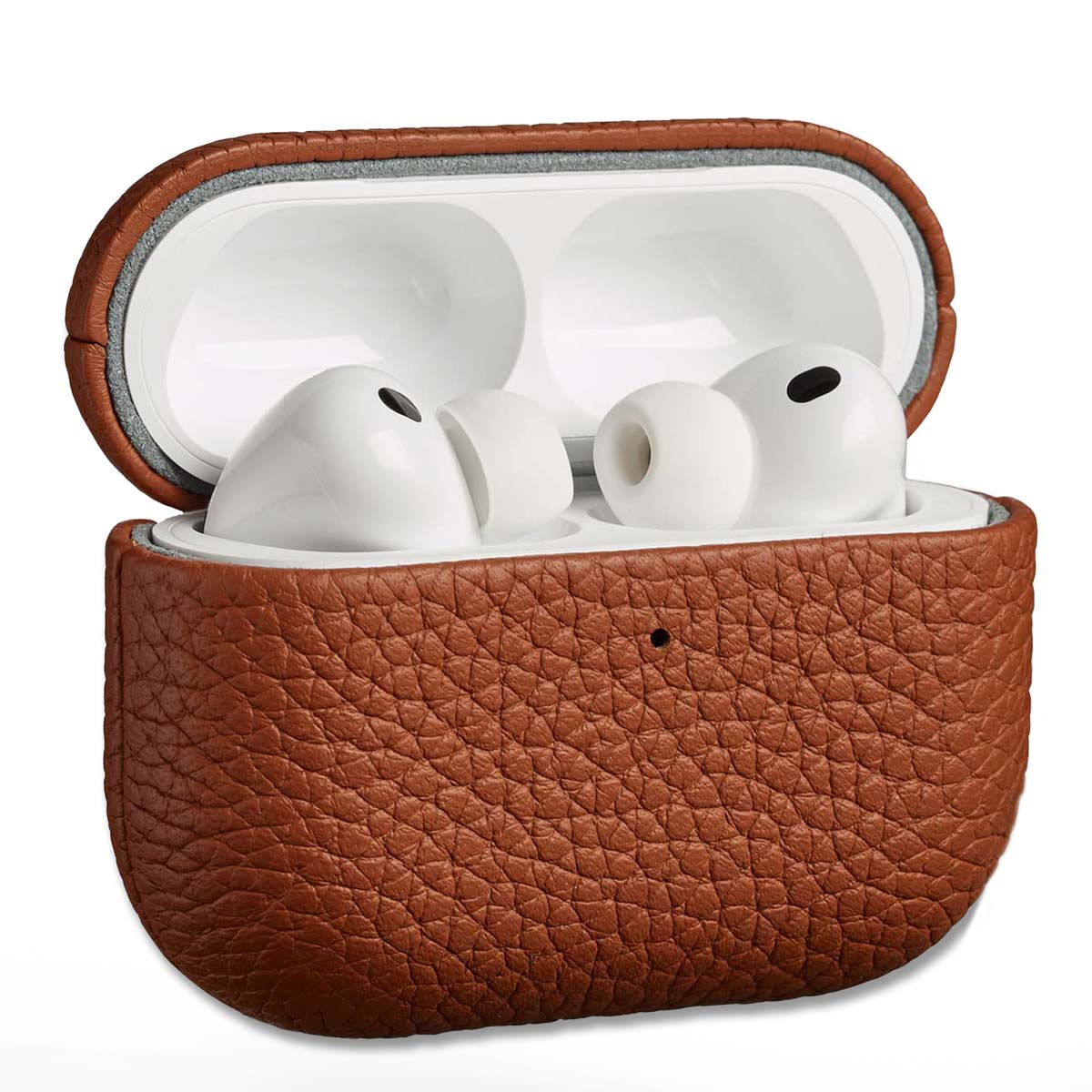 Accezz Echt Leren Case voor de Apple Airpods Pro 3 - Cognac