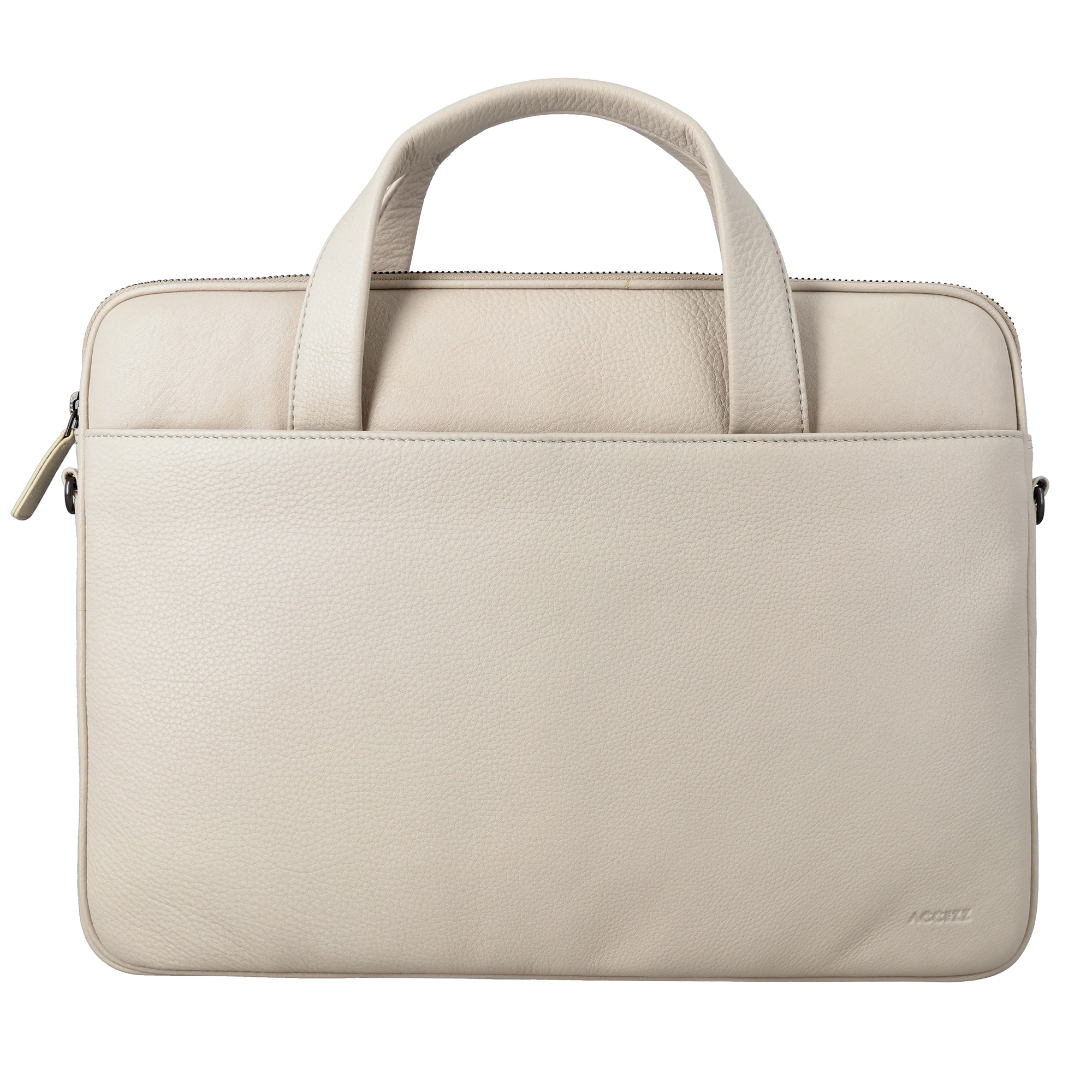 Accezz Leather Laptoptas 16 inch - Beige