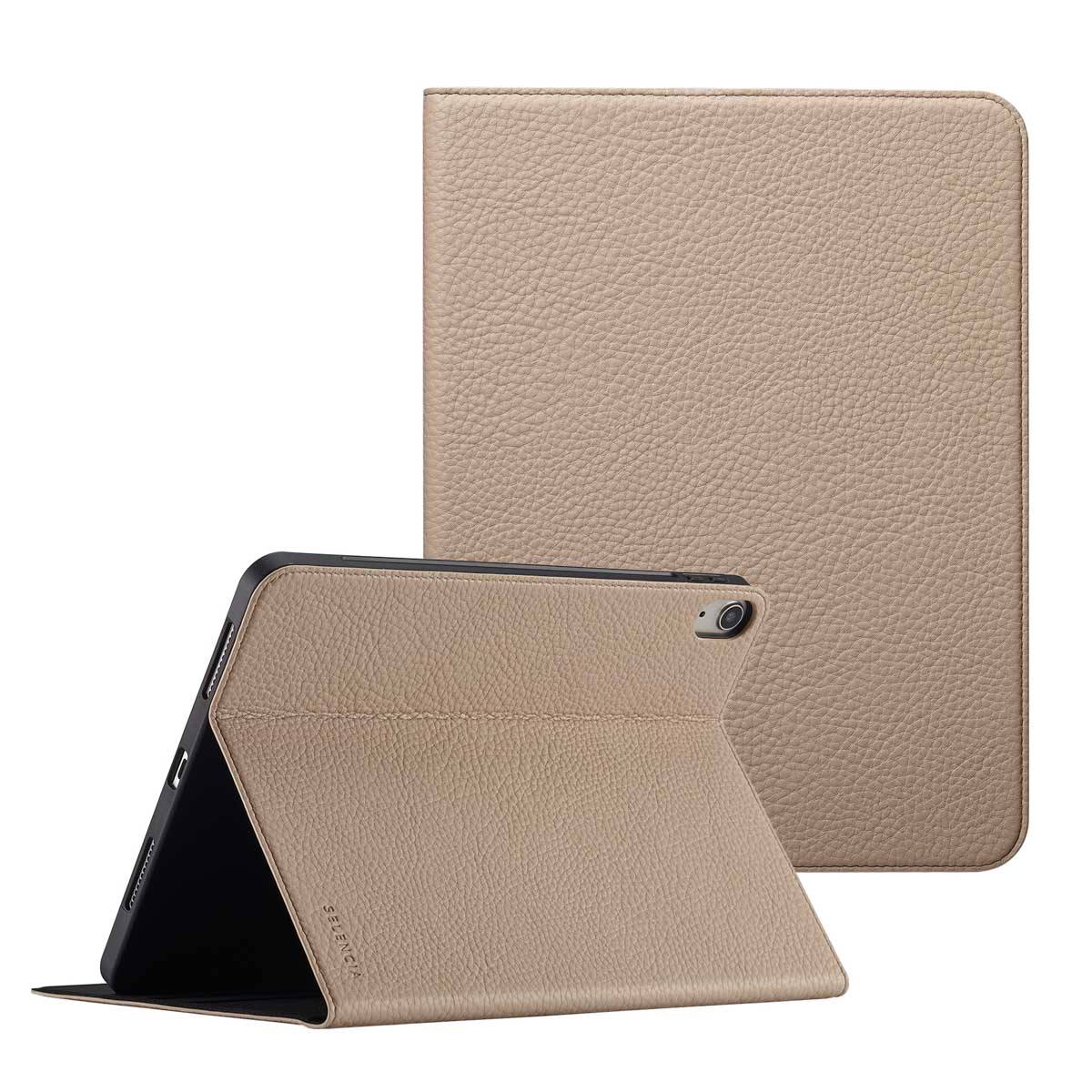Selencia Riva Bookcase voor de Apple iPad Air 11 inch (2026) M4 / (2025) M3 / (2024) M2 / Air 5 (2022) / Air 4 (2020) - Beige