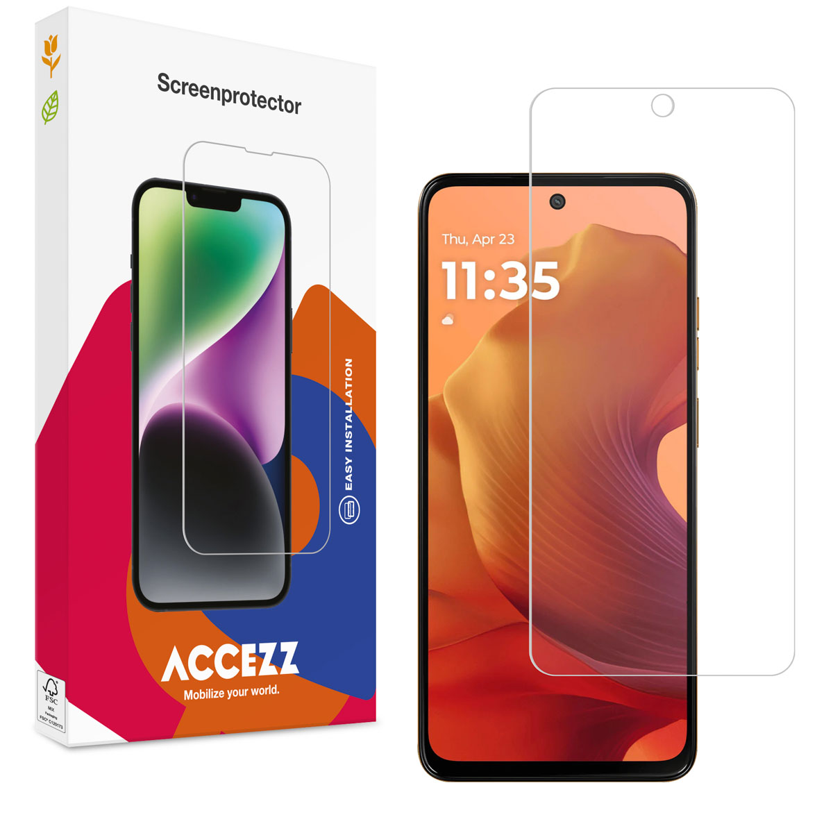 Accezz Protection d'écran en verre trempé Motorola Moto G56