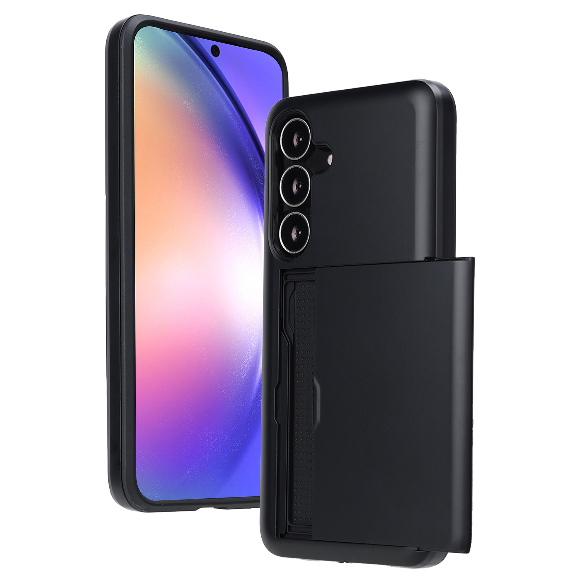 imoshion Backcover met pasjeshouder voor de Samsung Galaxy S25 FE - Zwart