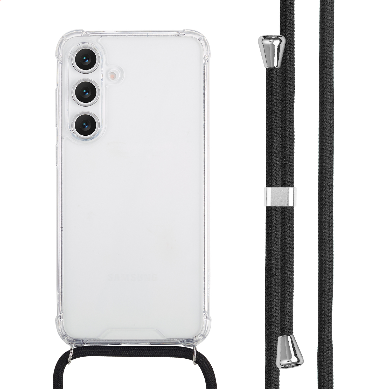 imoshion Transparante Backcover met koord voor de Samsung Galaxy S25 FE - Zwart