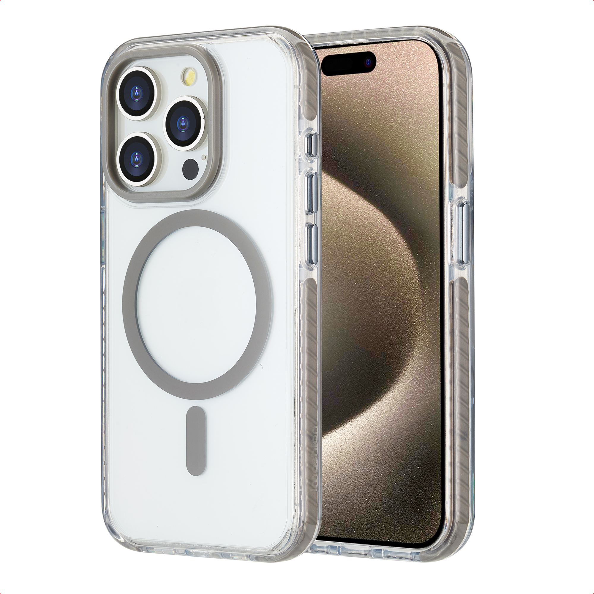imoshion Coque Combat MagSafe Apple iPhone 15 Pro - Gris