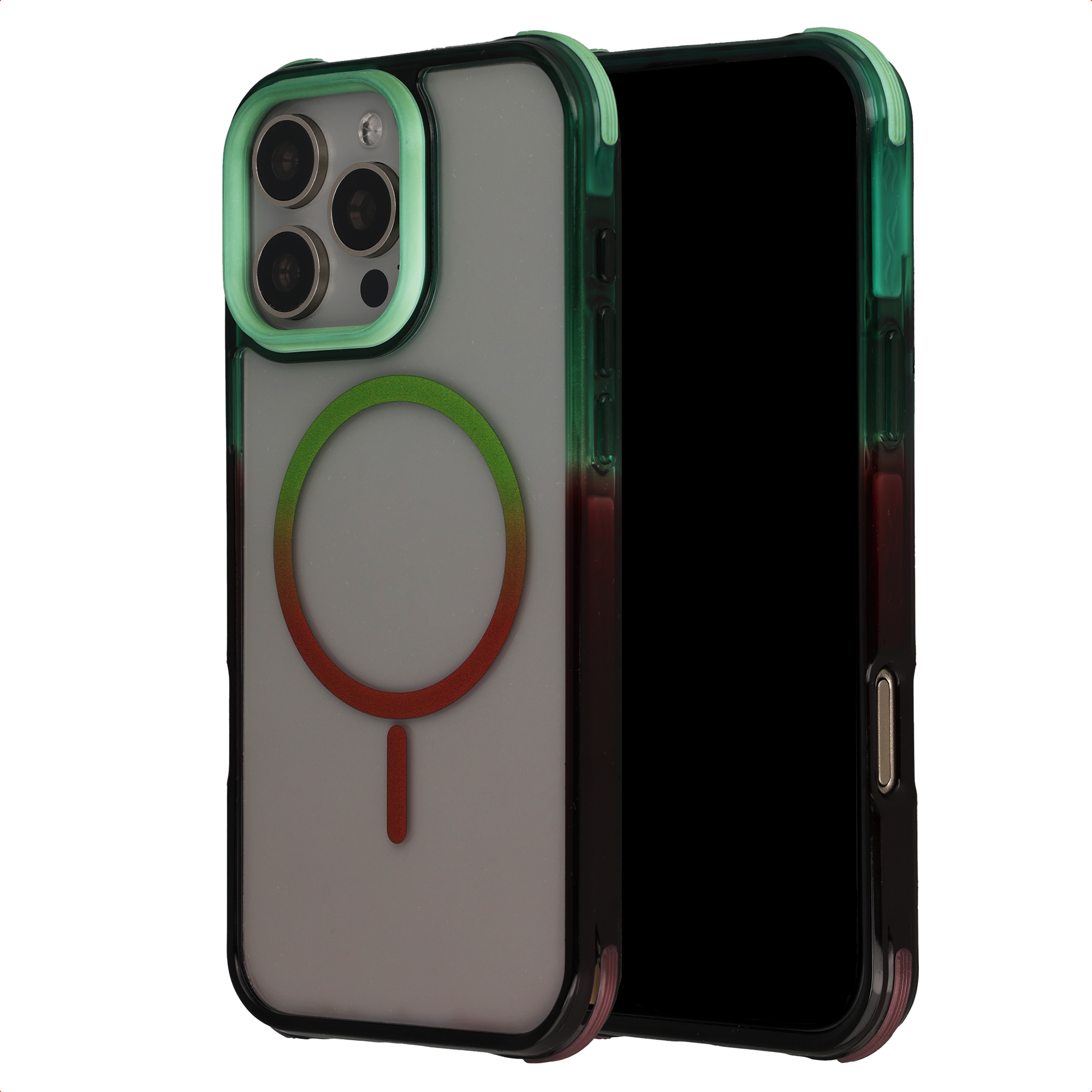 Selencia Coque arrière MagSafe Gradient Apple iPhone 16 Pro Max - Vert / Brun