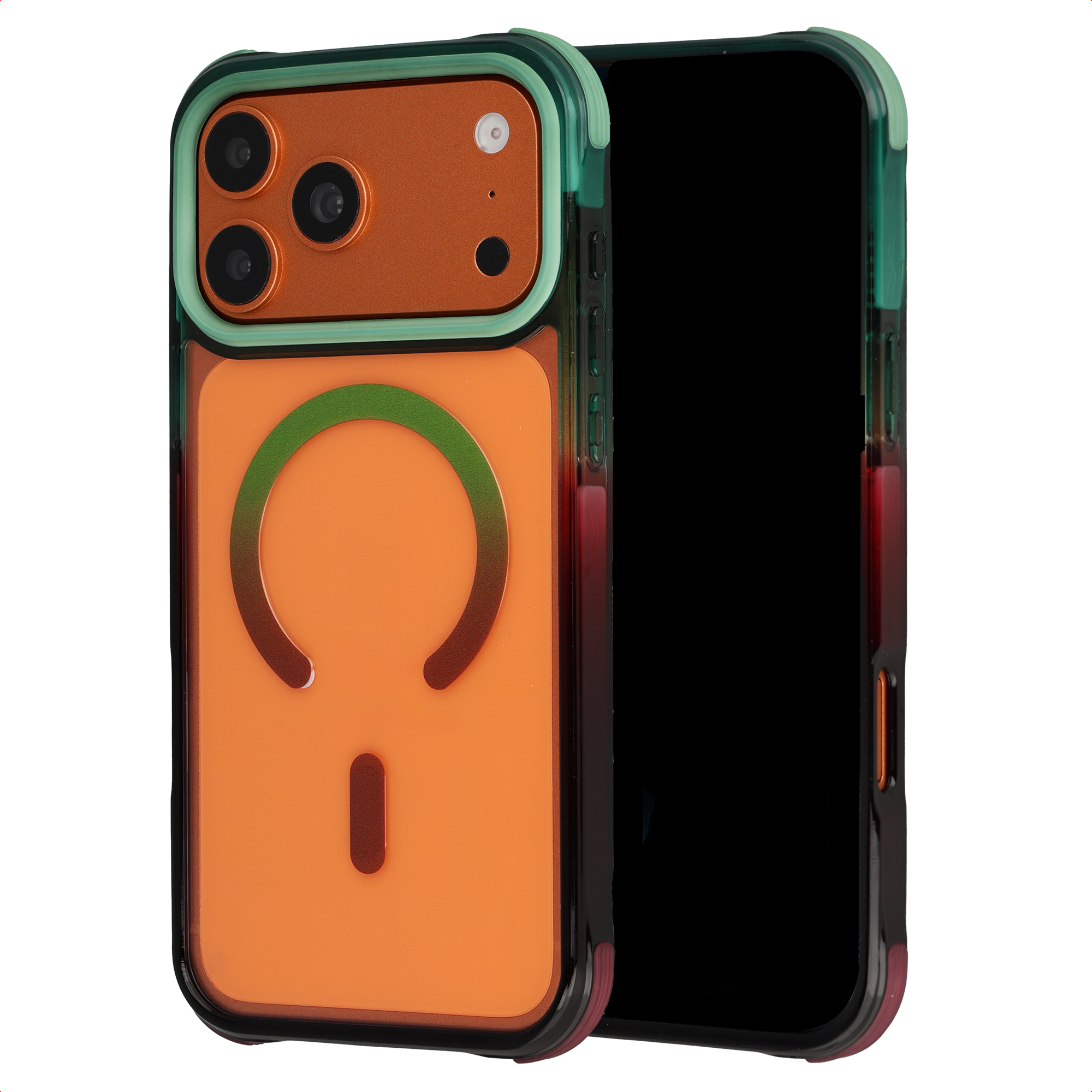 Selencia Coque arrière MagSafe Gradient Apple iPhone 17 Pro Max - Vert / Brun